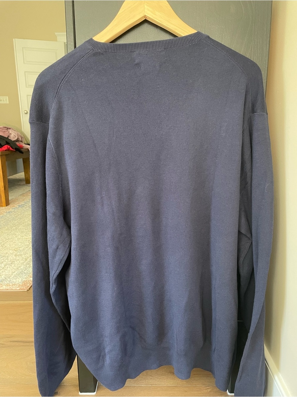Ralph Lauren Polo Pima Cotton V-neck, navy, men’s XL - Picture 5 of 6